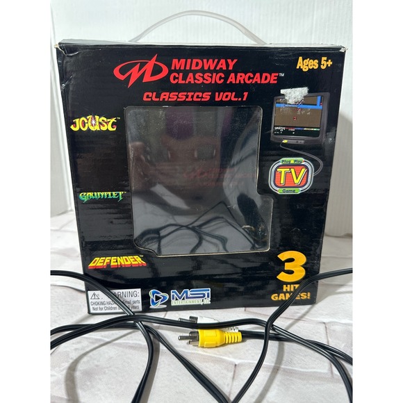 Midway Classic Arcade Classics Vol 1 Plug Play TV Game Joust Gauntlet Defender - Picture 2 of 7